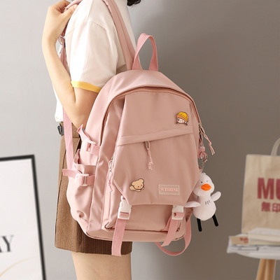 Naiste lõuendist seljakott luku ja taskutega