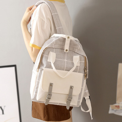 Uue mudeli ruuduline naiste seljakott esitaskuga