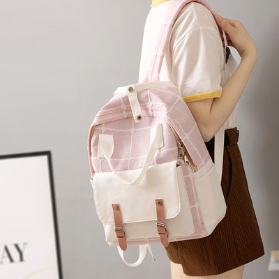 Uue mudeli ruuduline naiste seljakott esitaskuga