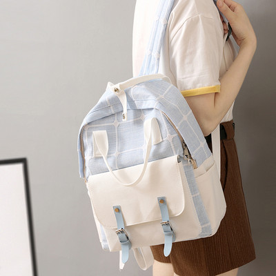 Uue mudeli ruuduline naiste seljakott esitaskuga