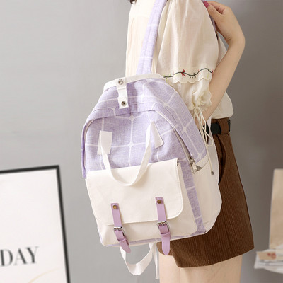 Uue mudeli ruuduline naiste seljakott esitaskuga