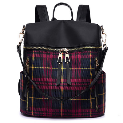 Γυναικείο σακίδιο πλάτης με φερμουάρ σε τρία χρώματα