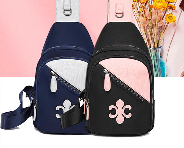 Kolmes värvitoonis esitaskuga naiste seljakott