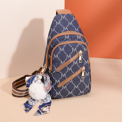 Női napi textil hátizsák cipzárral és emblémával