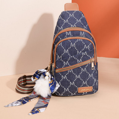 Női napi textil hátizsák cipzárral és emblémával