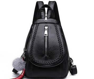 Moodne naiste seljakott kunstnahast lukuga