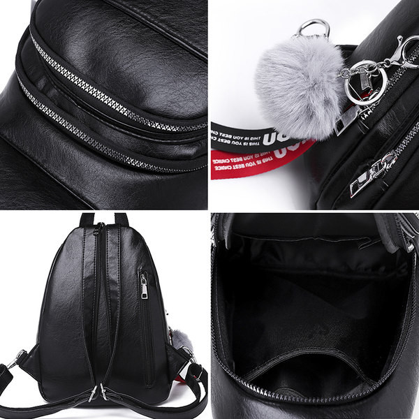 Moodne naiste seljakott kunstnahast lukuga