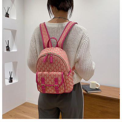 Női textil hátizsák csattal