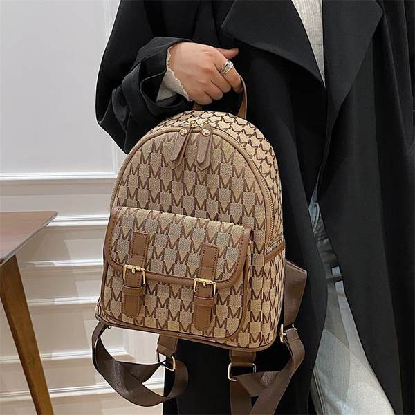 Női textil hátizsák csattal