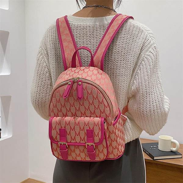 Női textil hátizsák csattal