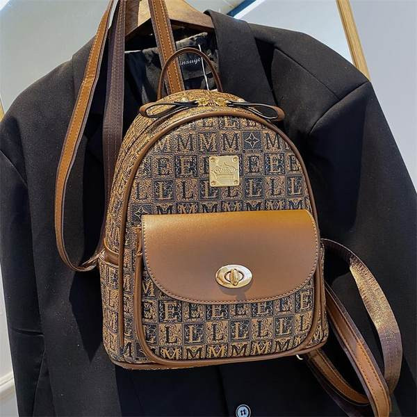 Eko-nahast ja tekstiilist ning ökonahast vabaaja seljakott naistele metallkinnitusega