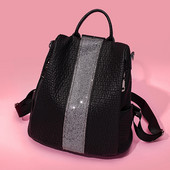 Naiste seljakott läikivate elementidega ökonahast