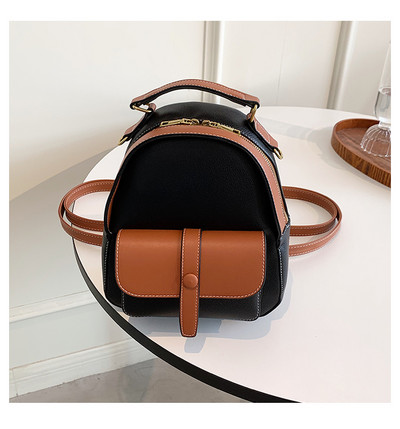 Stiilne naiste nahast miniseljakott lühikese ja pika sangaga