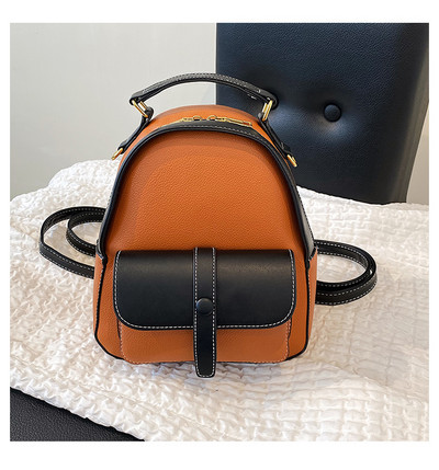 Stiilne naiste nahast miniseljakott lühikese ja pika sangaga