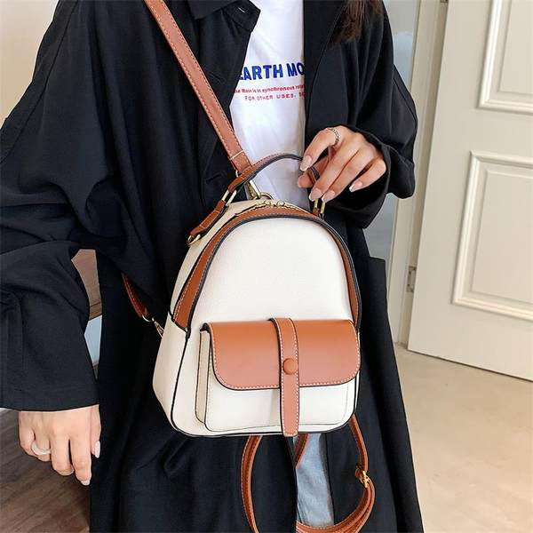 Stiilne naiste nahast miniseljakott lühikese ja pika sangaga