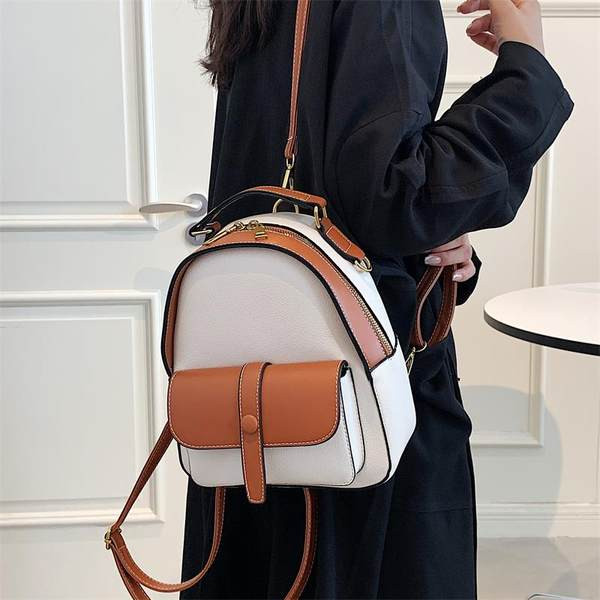 Stiilne naiste nahast miniseljakott lühikese ja pika sangaga