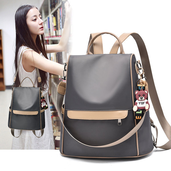 Απλό μοντέλο γυναικείο σακίδιο πλάτης με κοντό και μακρύ χερούλι