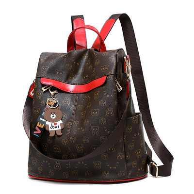 Καθημερινό γυναικείο σακίδιο πλάτης με απλικέ - οικολογικό δέρμα