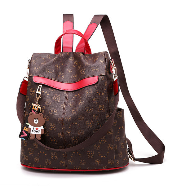 Καθημερινό γυναικείο σακίδιο πλάτης με απλικέ - οικολογικό δέρμα