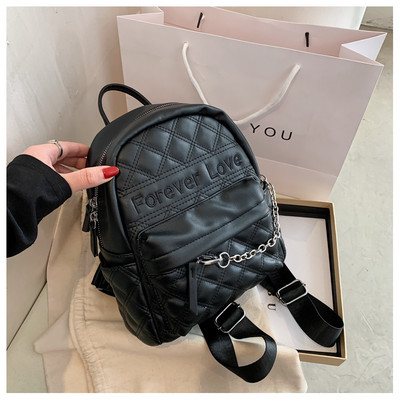 Moodne mini nahast seljakott metallist ketiga