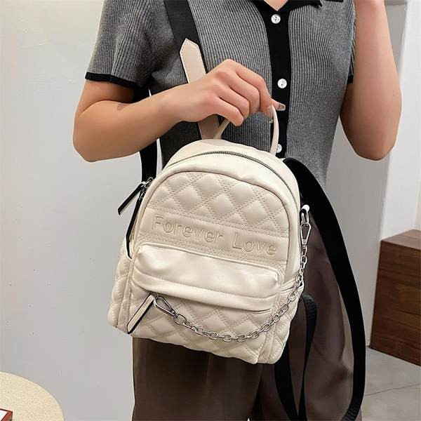 Moodne mini nahast seljakott metallist ketiga