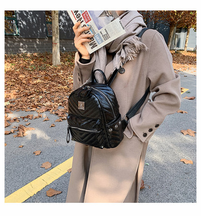 Naiste kunstnahast seljakott neljas värvitoonis