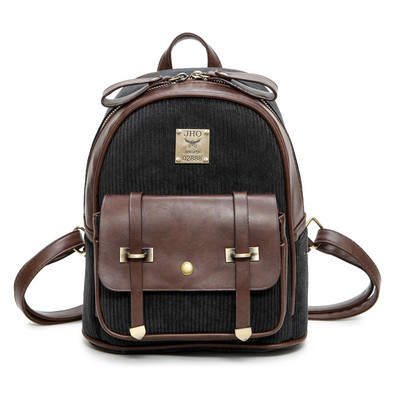 Κομψό γυναικείο σακίδιο πλάτης με αγκράφα και φερμουάρ