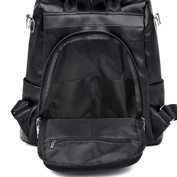 Naiste nahast vabaaja seljakott tavaline mudel