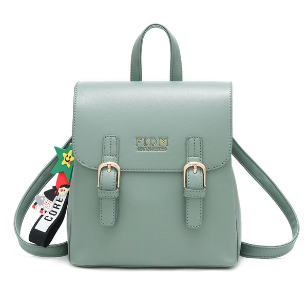 Naiste nahast seljakott mitmes värvitoonis kirjaga