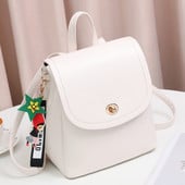 Дамска раница от еко кожа с метално закопчаване