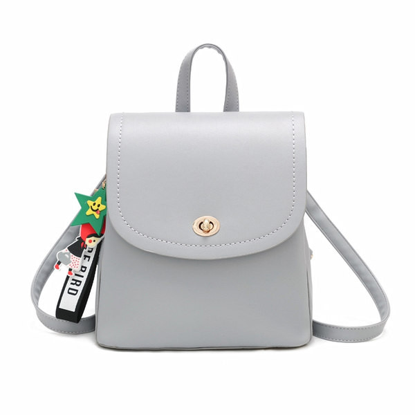 Дамска раница от еко кожа с метално  закопчаване