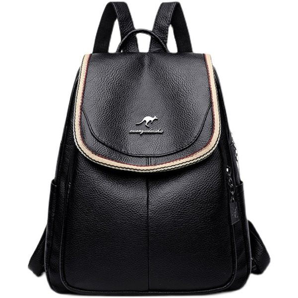 Nahast naiste seljakott tavaline metallelemendiga mudel