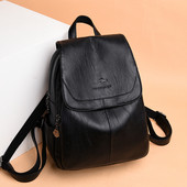 Nahast naiste seljakott tavaline mudel