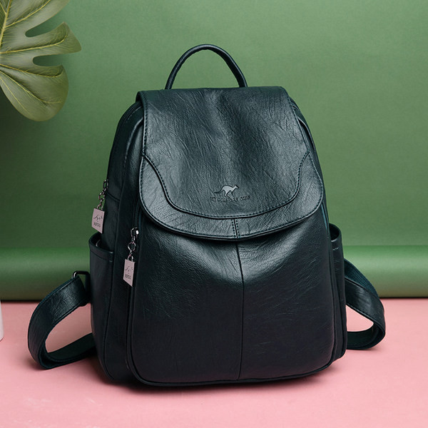 Nahast naiste seljakott tavaline mudel