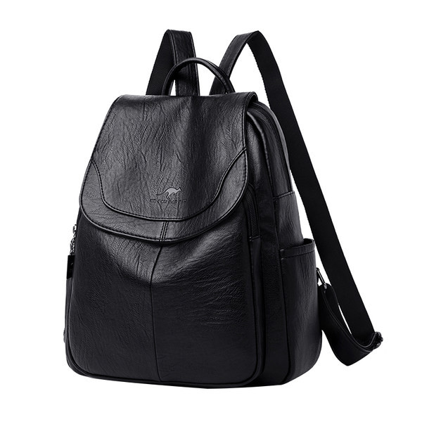 Nahast naiste seljakott tavaline mudel