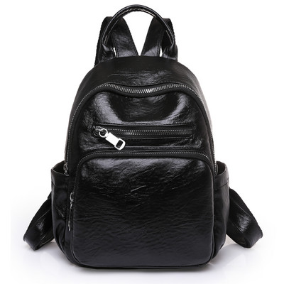 Modern női bőrtáska elöl cipzárral