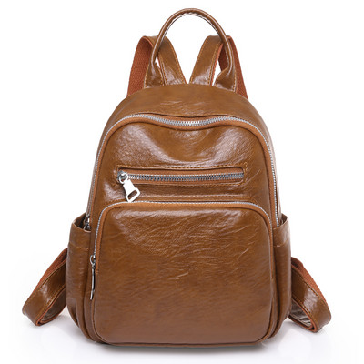 Modern női bőrtáska elöl cipzárral