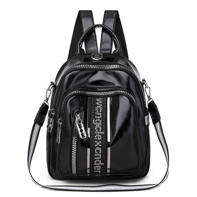 Eko-nahast kividekooriga naiste seljakott