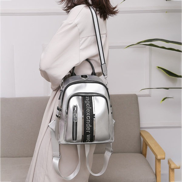 Eko-nahast kividekooriga naiste seljakott