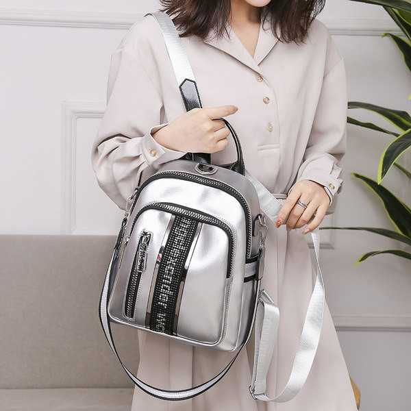 Eko-nahast kividekooriga naiste seljakott