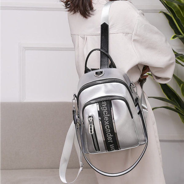 Eko-nahast kividekooriga naiste seljakott