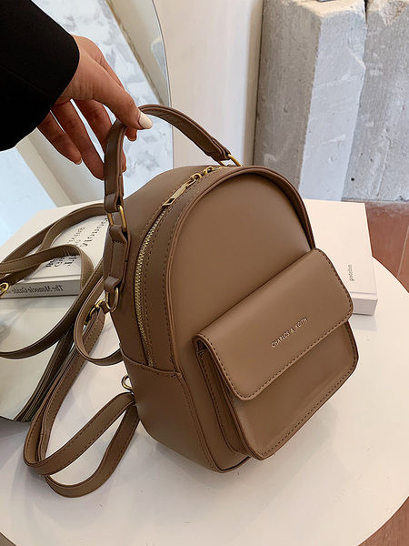 Stiilne naiste nahast seljakott tavaline mudel