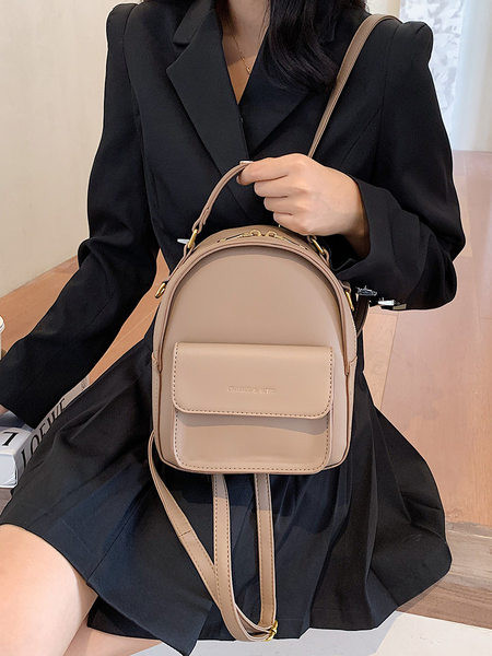 Stiilne naiste nahast seljakott tavaline mudel