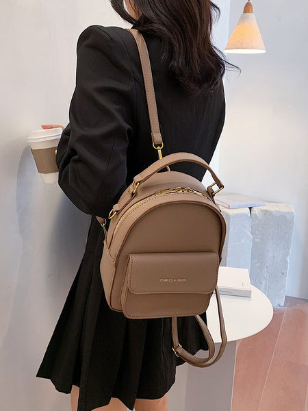 Stiilne naiste nahast seljakott tavaline mudel