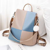 Naiste kunstnahast ruudukujuline seljakott