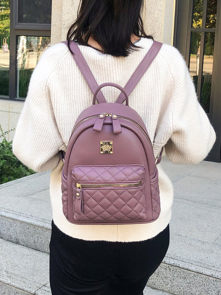 Naiste igapäevane tepitud nahaga seljakott