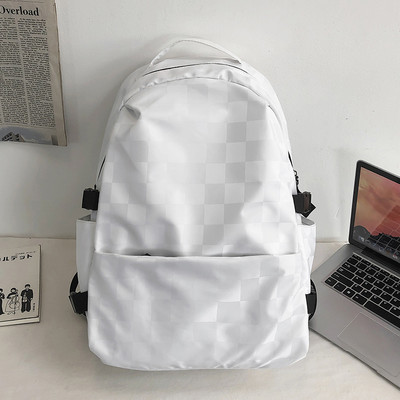 Női kockás hátizsák és cipzár