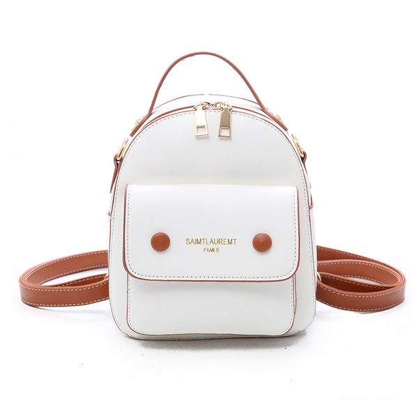 Naiste nahast seljakott kolmes värvitoonis esitaskuga