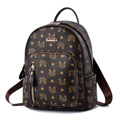 Kolmes värvitoonis esitaskuga ökonahast naiste seljakott