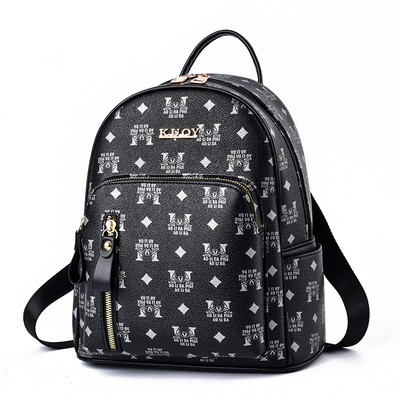 Kolmes värvitoonis esitaskuga ökonahast naiste seljakott